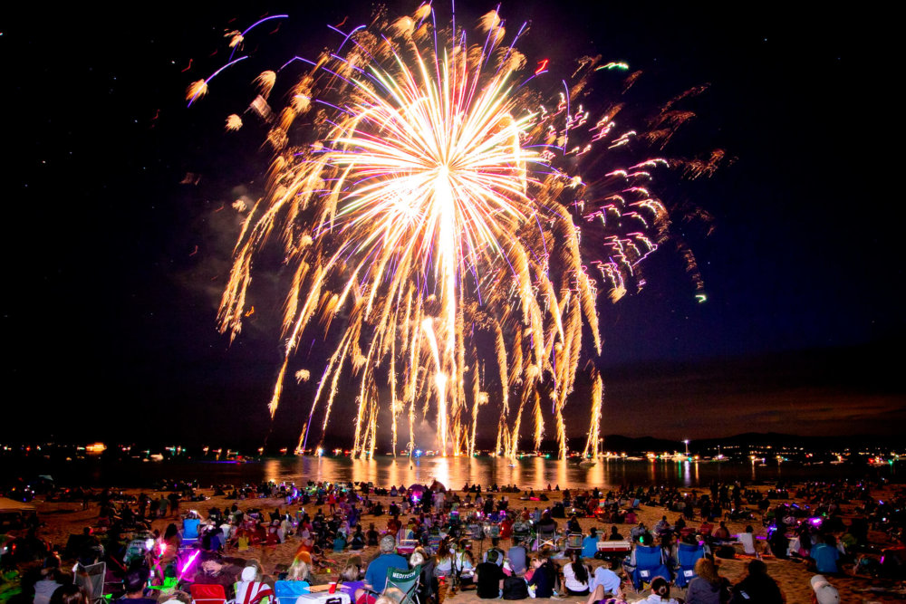 July 3rd Fireworks Beach Party North Tahoe Business Association