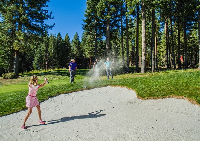 mountain course incline bunker